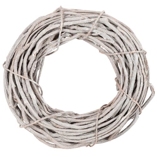 Decorazione a ghirlanda in salice, ghirlanda realizzata con rami imbiancati, 40 cm acquistare | Floristik24.it