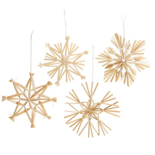 Floristik24 Stelle di paglia natalizie Decorazioni per l&#39;albero di Natale 8cm 12 pezzi