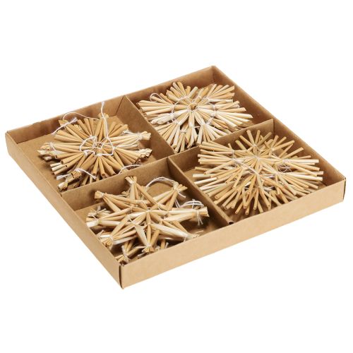 Prodotto Stelle di paglia natalizie Decorazioni per l&#39;albero di Natale 8cm 12 pezzi