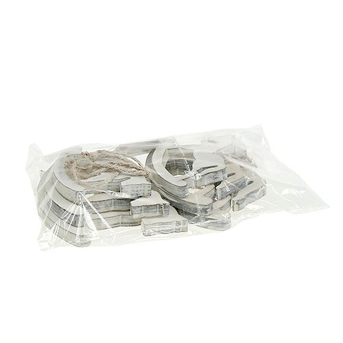 Floristik24 Decorazione natalizia cavallo a dondolo bianco lavato 12 cm 6 pezzi