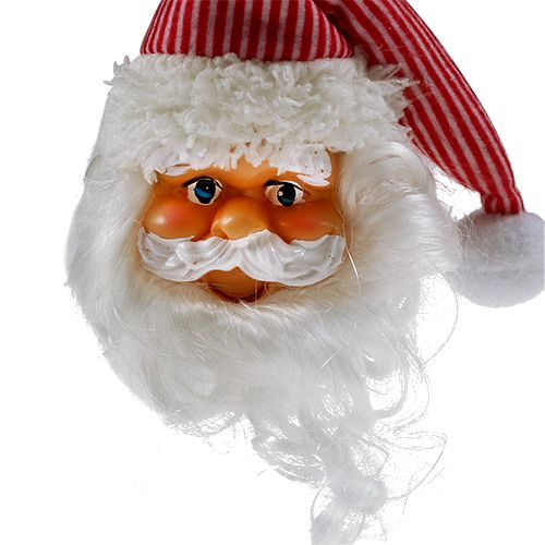Floristik24 Ciondolo di Natale Testa di Babbo Natale 14cm, 20cm 2pz