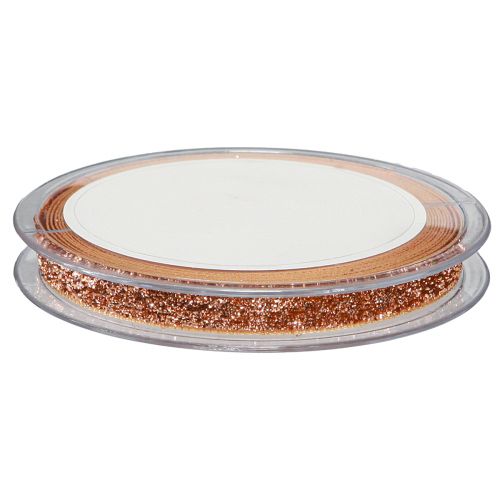 Prodotto Nastro natalizio nastro decorativo glitter rame rosa 10mm 10m