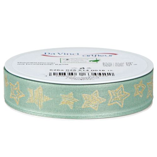 Prodotto Nastro natalizio stelle nastro regalo turchese 25mm 18m