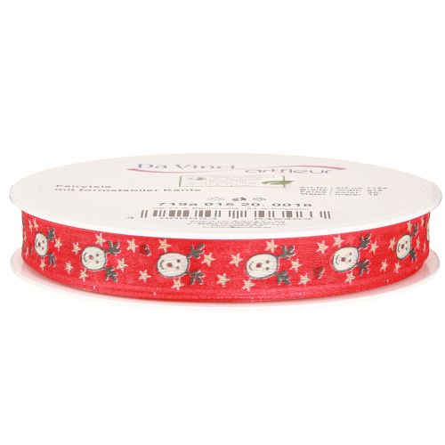 Prodotto Nastro natalizio con renna nastro decorativo rosso 15mm 18m