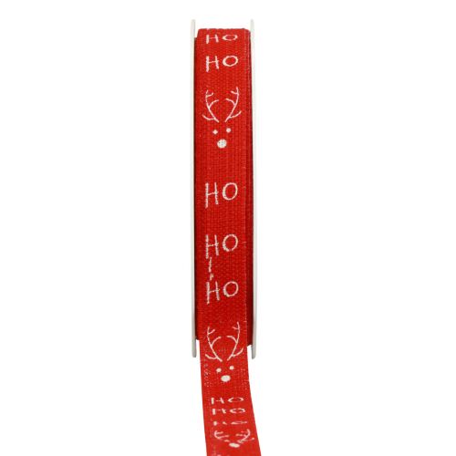 Nastro regalo Natale Nastro natalizio Hohoho Rosso 15 mm 20 m