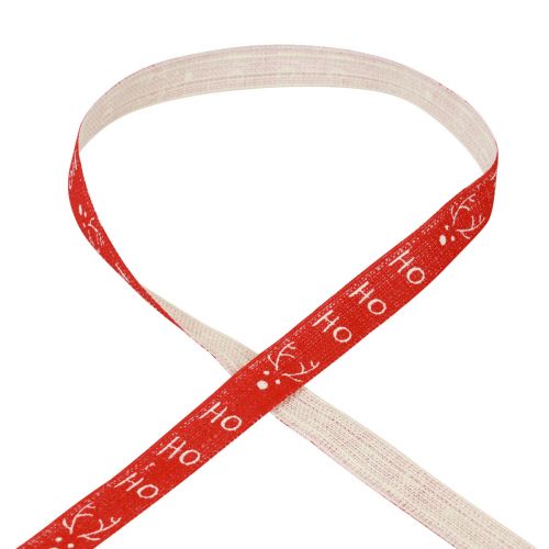 Prodotto Nastro regalo Natale Nastro natalizio Hohoho Rosso 15 mm 20 m