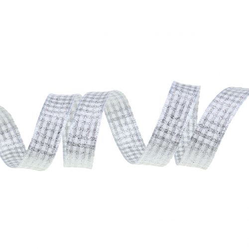 Floristik24 Plaid natalizio con mica bianca 15mm 20m
