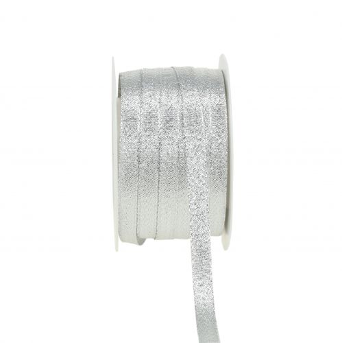 Prodotto Nastro natalizio lurex argento 10mm 50m