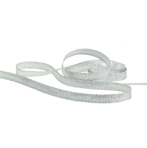 Prodotto Nastro natalizio lurex argento 10mm 50m