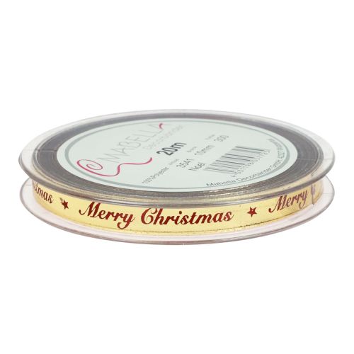 Prodotto Nastro natalizio Nastro Buon Natale Rosso Oro 10mm 20m