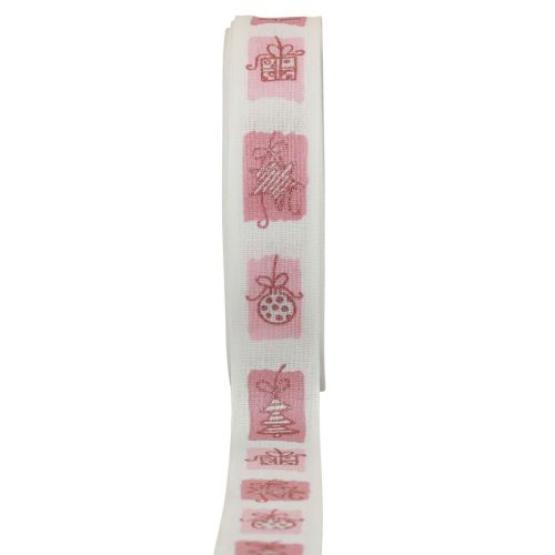 Nastro natalizio Nastro rosa Natale 25mm 18m