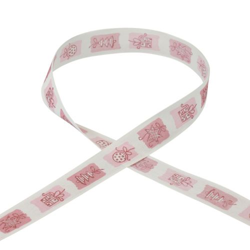 Prodotto Nastro natalizio Nastro rosa Natale 25mm 18m