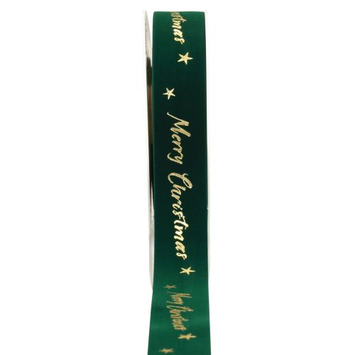 Floristik24 Nastro regalo, nastro natalizio, nastro di velluto Verde Buon Natale 25mm 20m
