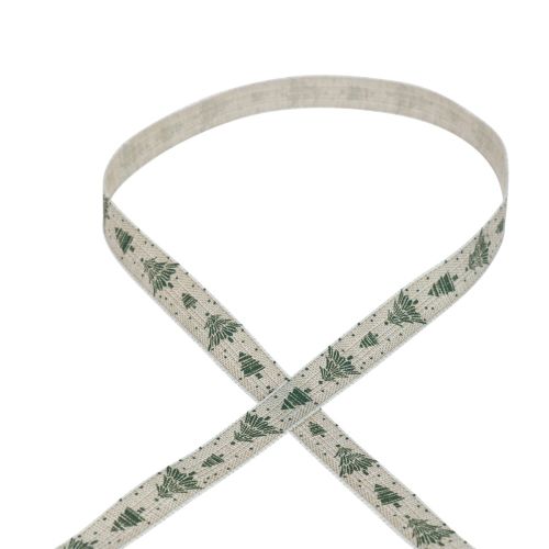 Floristik24 Nastro natalizio nastro regalo in abete verde naturale 15 mm 20 m