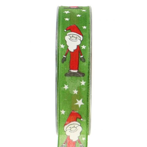 Floristik24 Nastro natalizio con Babbo Natale 25mm 20m