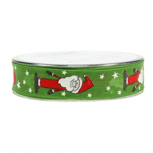 Floristik24 Nastro natalizio con Babbo Natale 25mm 20m