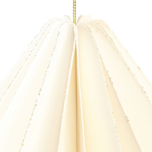 Prodotto Albero di Natale in carta di abete da appendere bianco 40 cm 2 pezzi