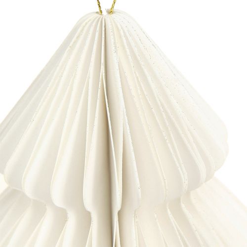 Prodotto Carta per albero di Natale Natale bianco argento 20 cm 5 pezzi