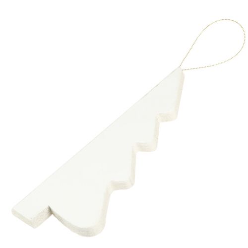 Prodotto Carta per albero di Natale Natale bianco argento 20 cm 5 pezzi