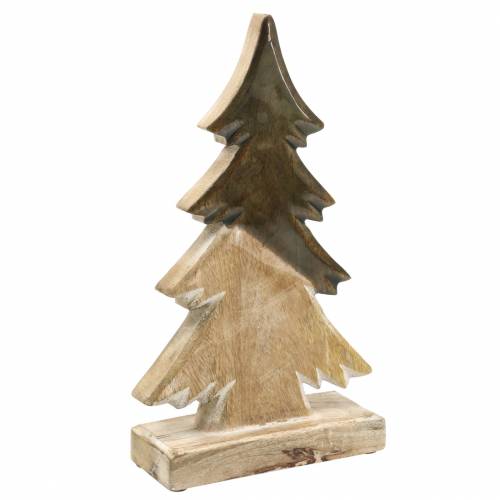 Floristik24 Legno di abete smaltato naturale, mango bianco H29cm