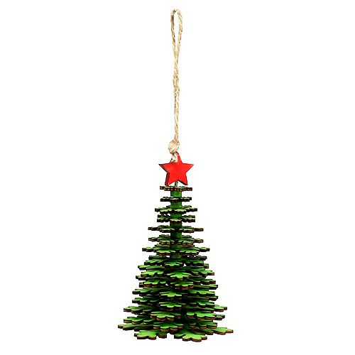 Floristik24 Albero di Natale da appendere verde 14cm