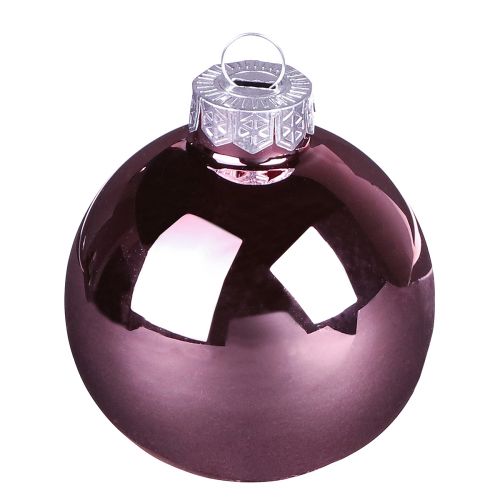 Prodotto Palline per albero di Natale rosa albicocca in vetro Ø7,5cm 12 pezzi