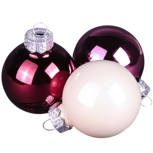 Floristik24 Palline per albero di Natale in vetro Berry Mix Ø7,5 cm 12 pz
