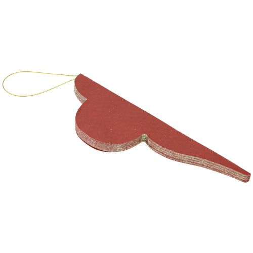 Prodotto Decorazioni per albero di Natale in carta Bordeaux 20 cm 2 pezzi