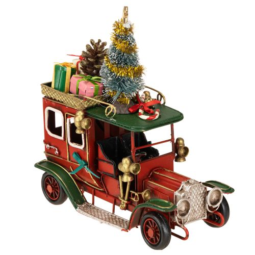 Floristik24 Decorazione natalizia auto Auto natalizia vintage rossa 15×7×16cm