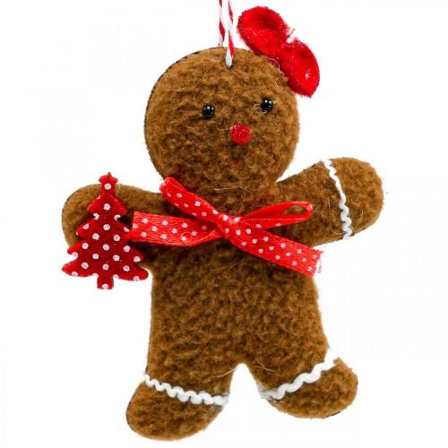 Floristik24 Decorazione natalizia ciondolo omino di pan di zenzero H9/10,5cm 3pz