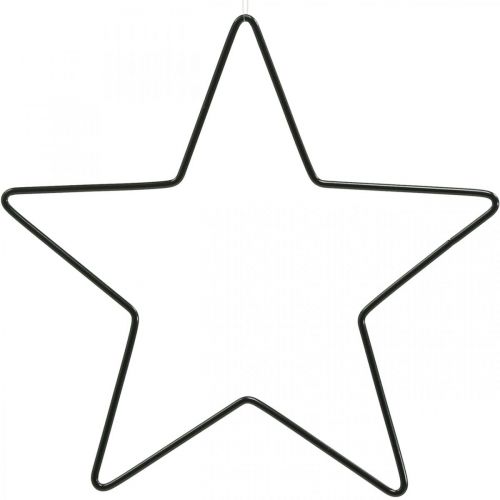 Prodotto Decorazione natalizia stella in metallo nera pendente stella decorativa 20 cm 6 pezzi