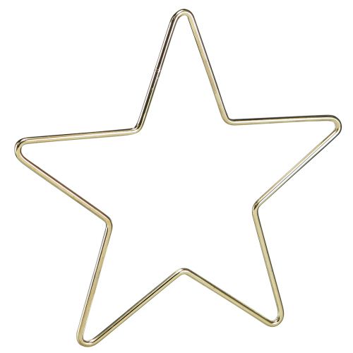 Prodotto Ciondolo stella in metallo con decorazione natalizia oro Ø15cm 6 pz
