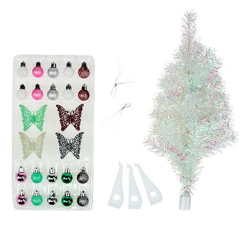 Floristik24 Decorazioni natalizie Mini albero multicolore 43 cm