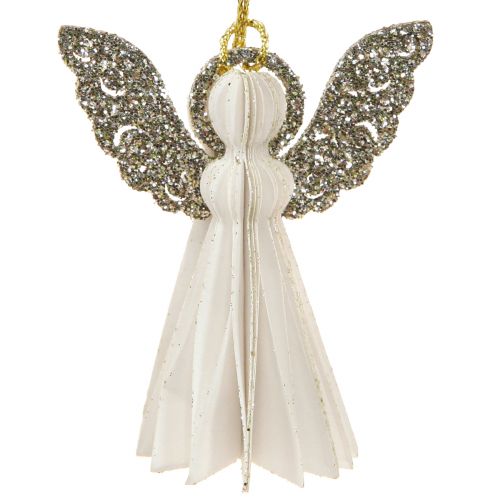 Floristik24 Carta decorativa natalizia Decorazioni per albero di Natale bianco 6 cm 12 pz