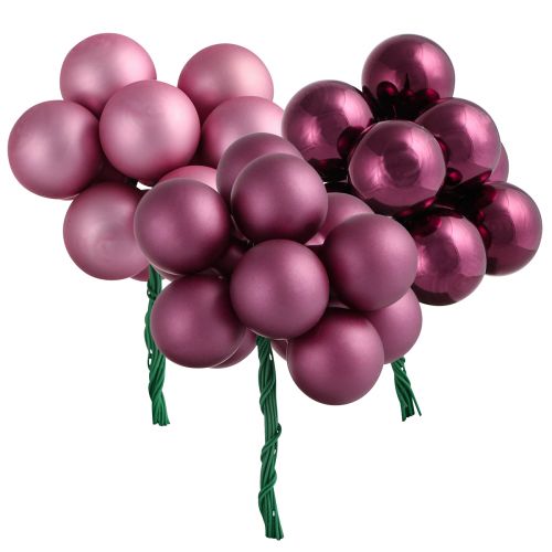 Floristik24 Decorazione natalizia specchio bacche bacca rosa Ø25mm 140 pz