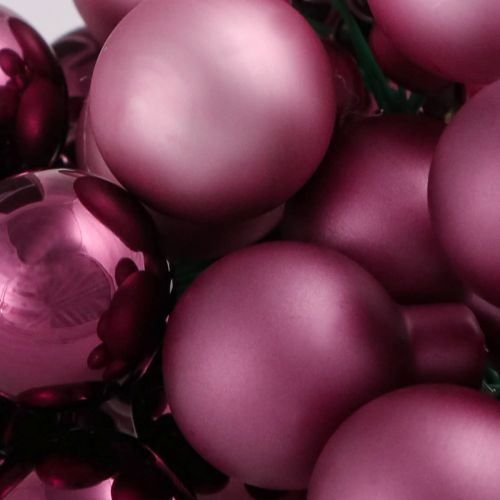 Floristik24 Decorazione natalizia specchio bacche bacca rosa Ø25mm 140 pz