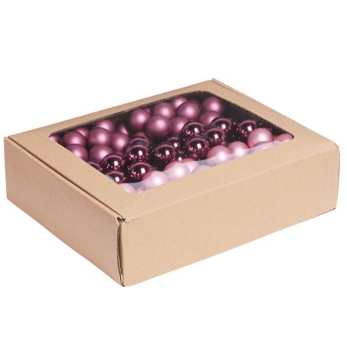 Floristik24 Decorazione natalizia specchio bacche bacca rosa Ø25mm 140 pz