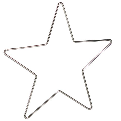 Prodotto Stelle decorative natalizie da appendere in metallo argento 20 cm 6 pz