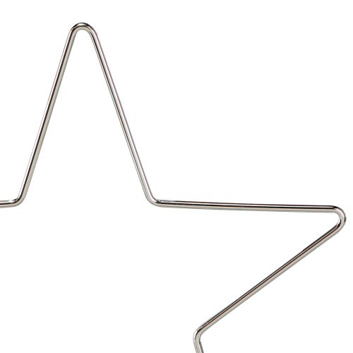 Prodotto Stelle decorative natalizie da appendere in metallo argento 20 cm 6 pz