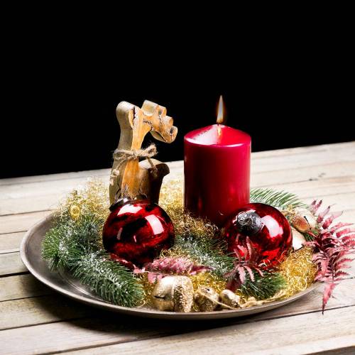 Floristik24 Decorazioni natalizie figura renna in legno 25 cm