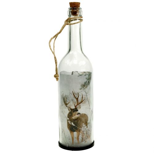 Floristik24 Bottiglia decorativa natalizia con illuminazione 30cm