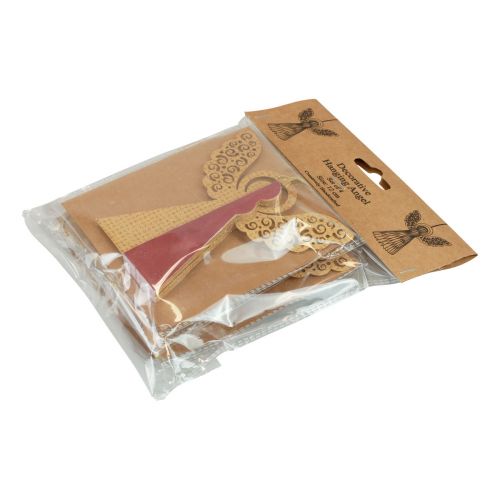 Prodotto Angelo di carta Angelo di Natale decorazione vino rosso rosa H12cm 4 pezzi