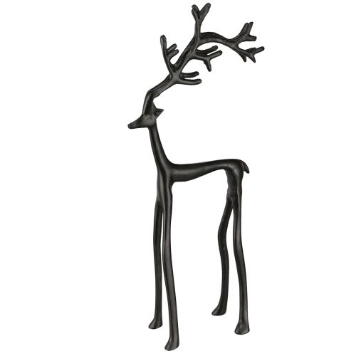 Floristik24 Figura natalizia renna decorazione metallo nero 17×8×38,5 cm