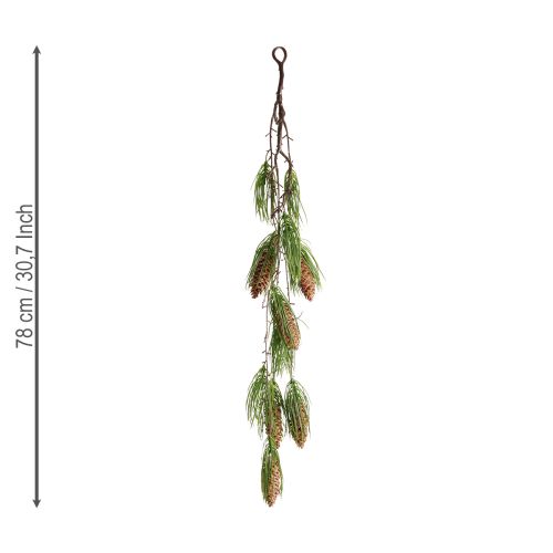 Prodotto Ghirlanda natalizia artificiale abete verde 6 coni 78cm