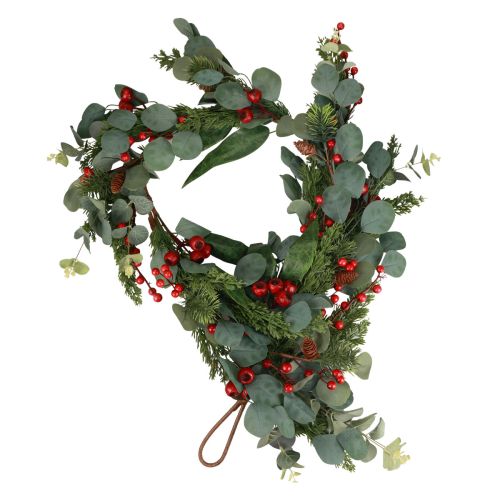 Floristik24 Ghirlanda natalizia ghirlanda di abete artificiale eucalipto conifera ramo di bacche 160 cm