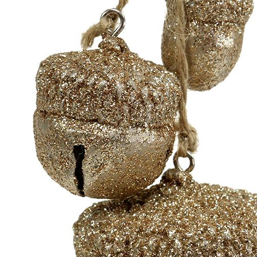 Floristik24 Addobbi natalizie Ghiande Champagne 3 cm-5 cm L16 cm 3 pezzi