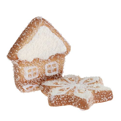 Floristik24 Biscotto di Natale bianco 3 cm - 3,5 cm 24 pezzi