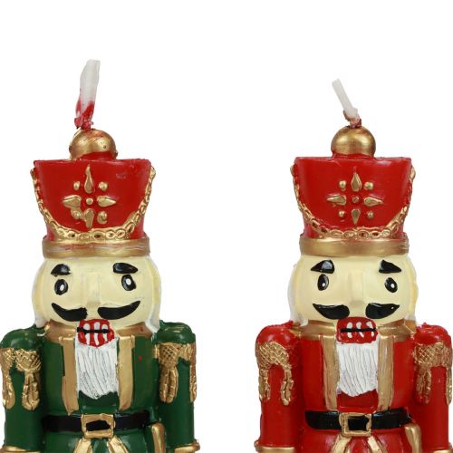 Floristik24 Candela natalizia figura schiaccianoci decorazione da tavola Natale 18 cm 1 pz