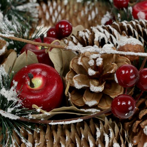 Prodotto Ghirlanda natalizia con frutti decorativi innevati Ø33cm