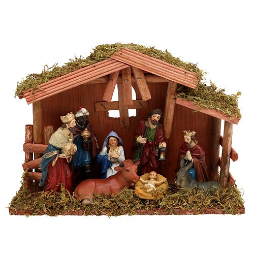 Floristik24 Presepe di Natale 30 cm x 21 cm x 10 cm